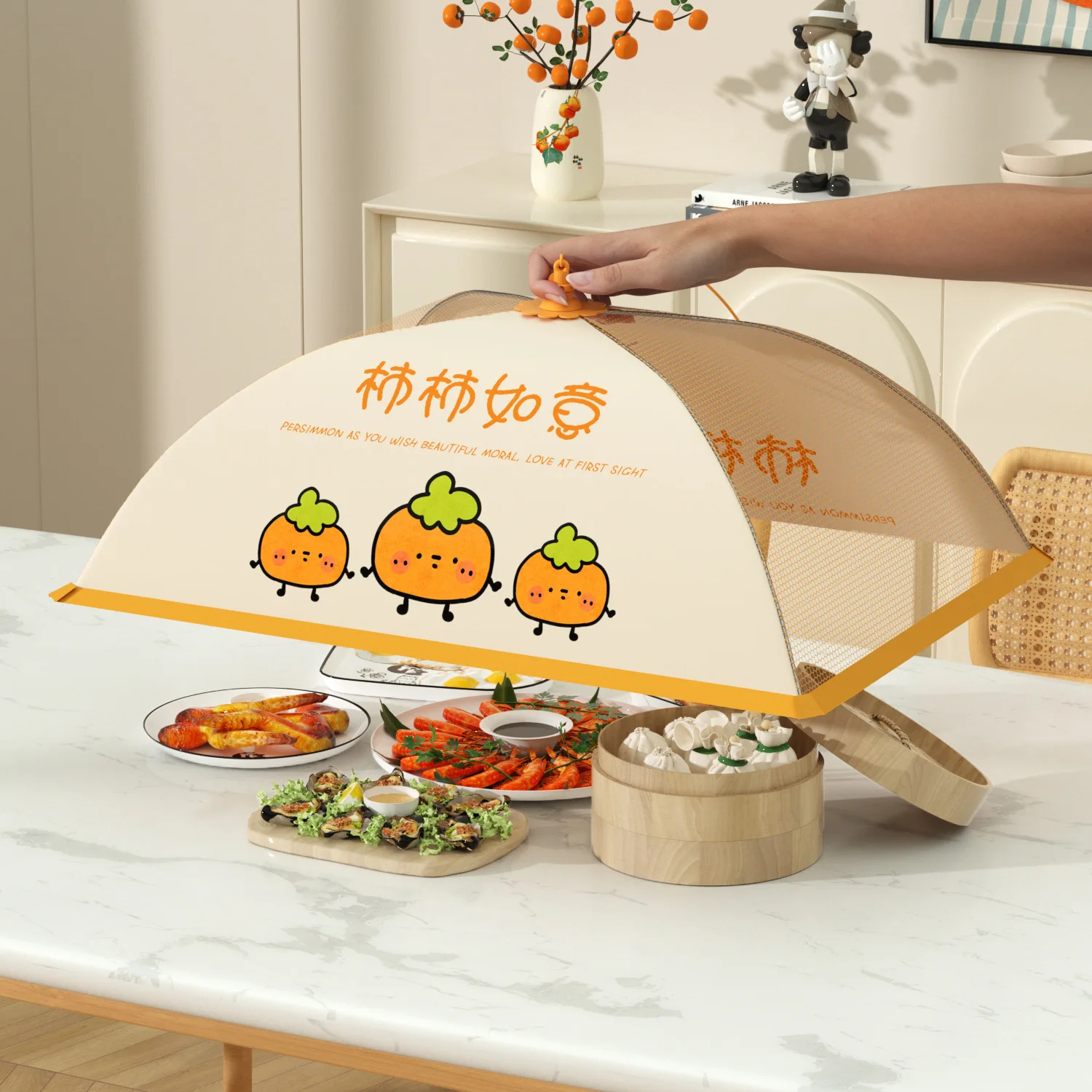 Foldable Food Cover Household Dustproof Anti-mosquito Table Cover Increase Leftovers Breathable