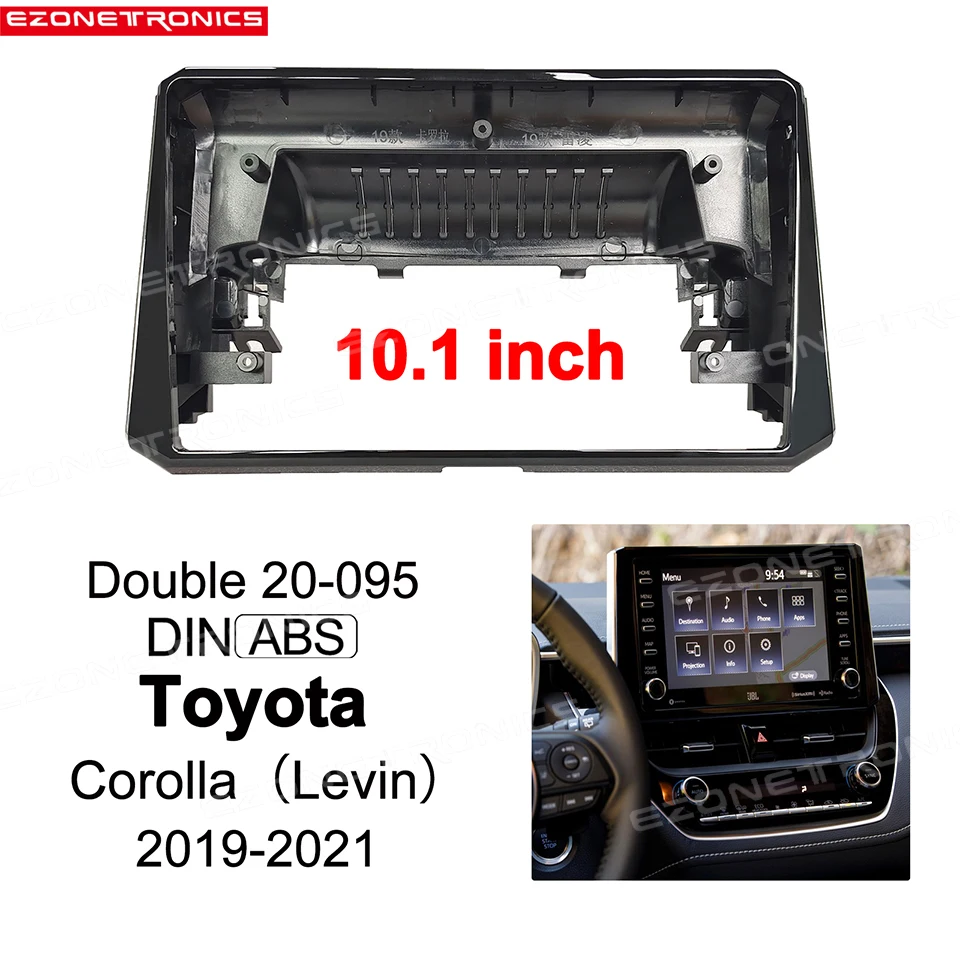 

1/2Din Car DVD Only Frame Audio Fitting Adaptor Dash Trim Facia Panel 10.1inch For Toyota Corolla Levin 2019-2021 Radio Player