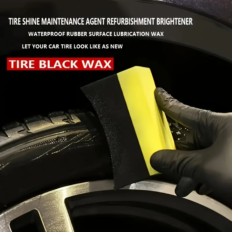 Car Tire Gloss Hub Refurbishment Gloss Restoration Gloss Auto Tire Brightener Tire Hub Cleaner Tire Protect Maintenance Wax 4