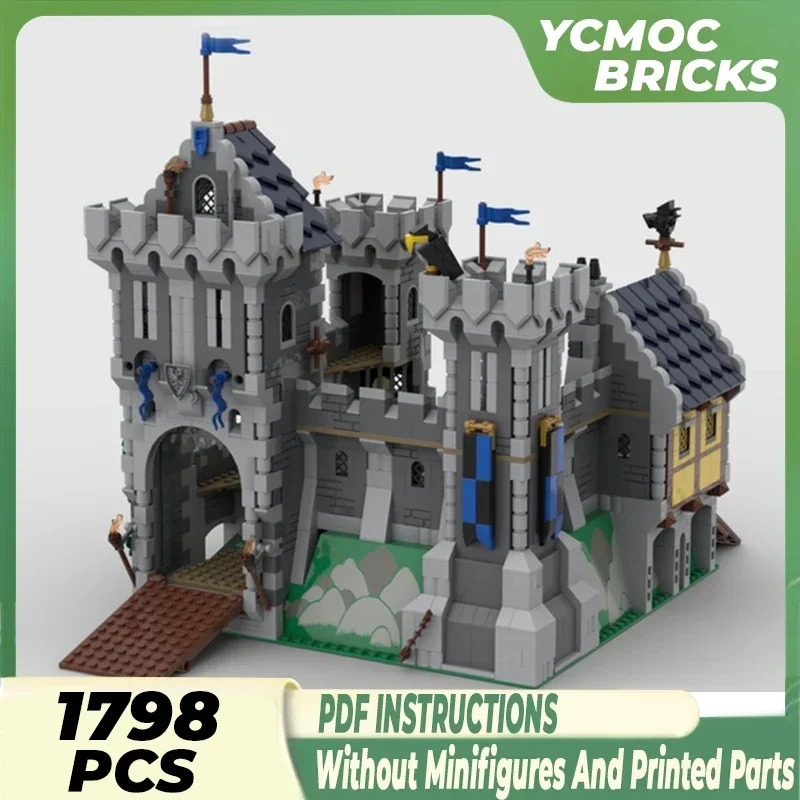 

Medieval Fortress Model Moc Building Bricks Falcon Knight's Castle Technology Modular Block Gift Christmas Toy DIY Sets Assembly