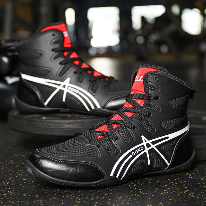 Wrestling shoes Fighting Free fighting shoes Long boots Men's and women's high top sneakers Professional fighting boxing