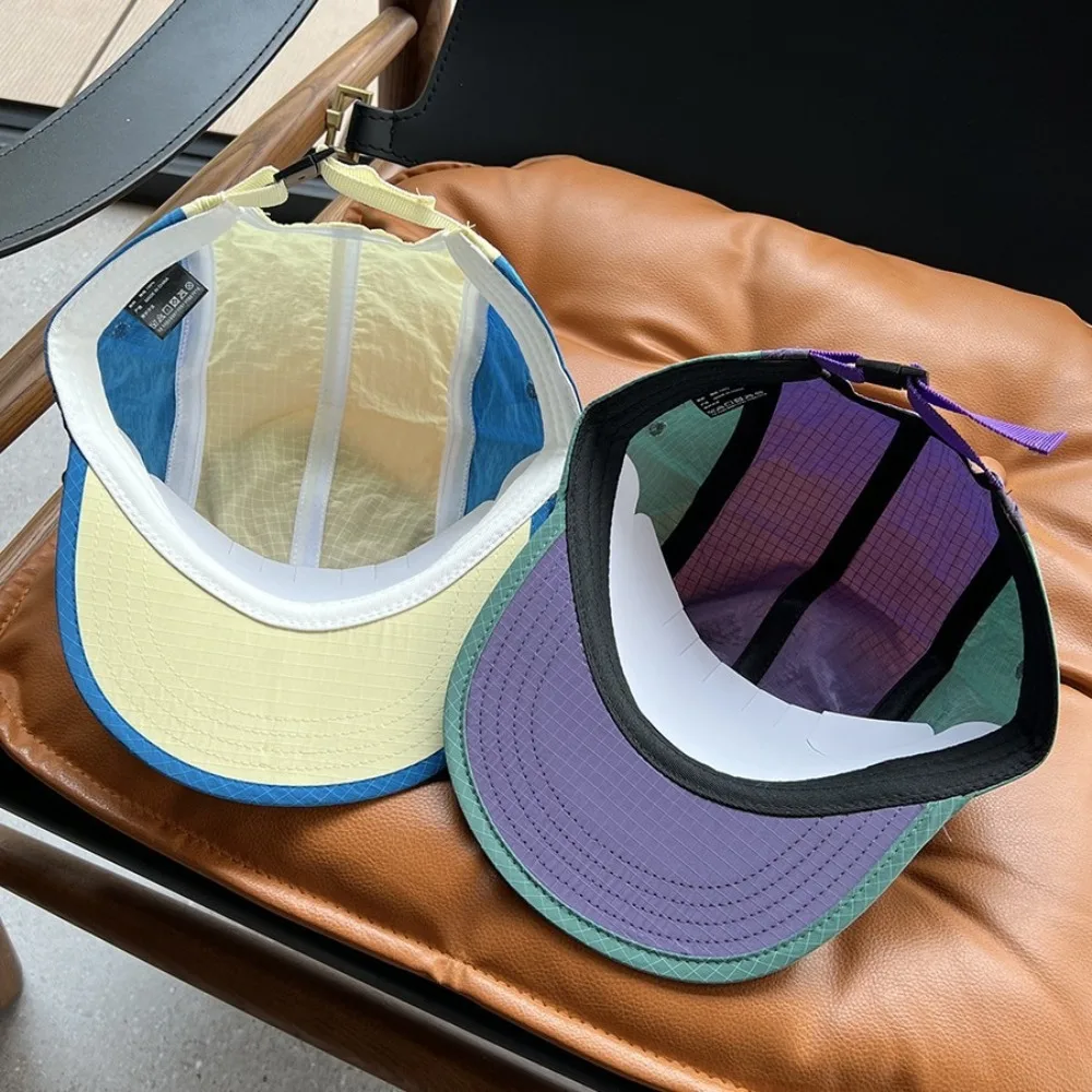 Waterproof Japanese Style Splicing Baseball Cap Quick-drying Adjustable Snapback Hats 5-Panel Thin Sun Visor Cap Unisex