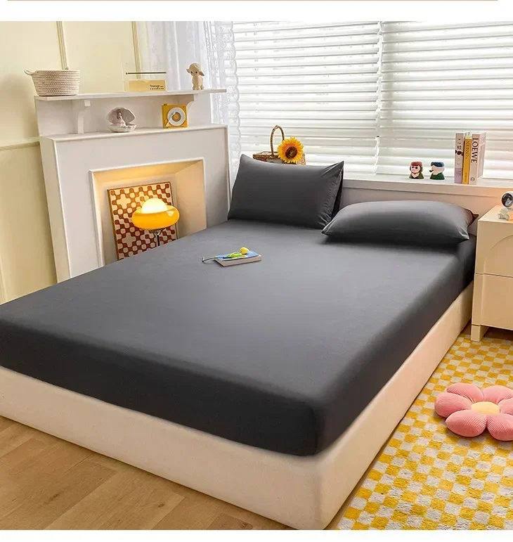 Fitted Bed Sheets with Elastic Band Anti-slip Adjustable Mattress Protector Double Bed Sheets 150/180cm/ Bed Sheets 3