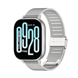 Enhanced Stainless Steel Metal Strap for Smartwatches - 22mm Wristband (Milanese Silver)