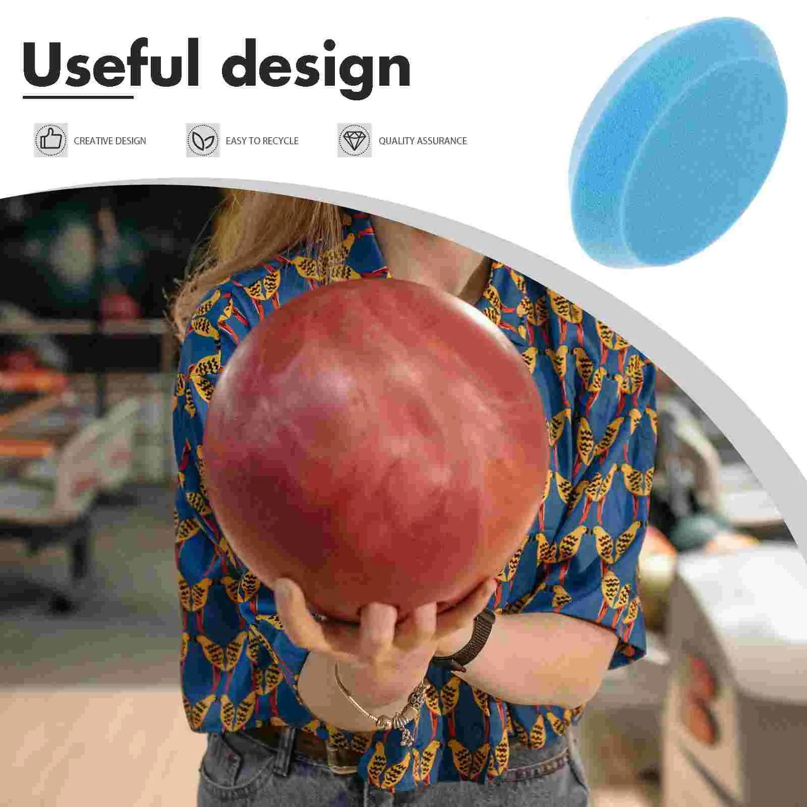 4 Pcs Bowling Ball Polishing Sponge Sponges Balls Portable Pad Professional Reusable Cleaner Pads for Cleaning