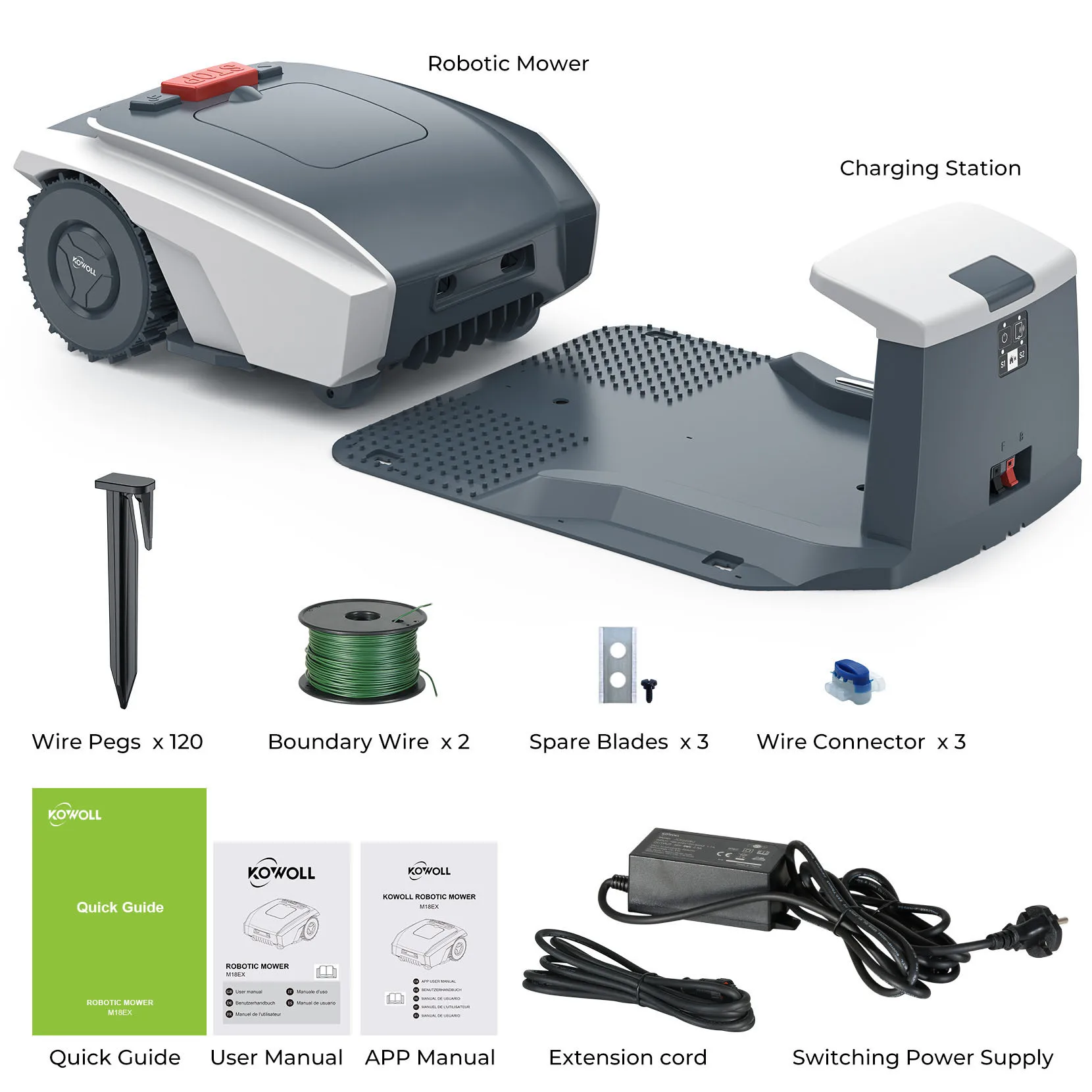AutomaticLawnMowerRechargeableRobotMowerWithDockingStation