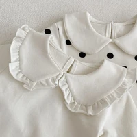 New autumn baby clothing, 0-3 year old girl t-shirt, doll neck long sleeved base shirt, versatile long sleeved T-shirt top 3