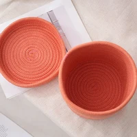 With cover Cotton Thread Storage Basket Storage Box Kids Toys Desktop Organizer Sundries Storage Box Container 4