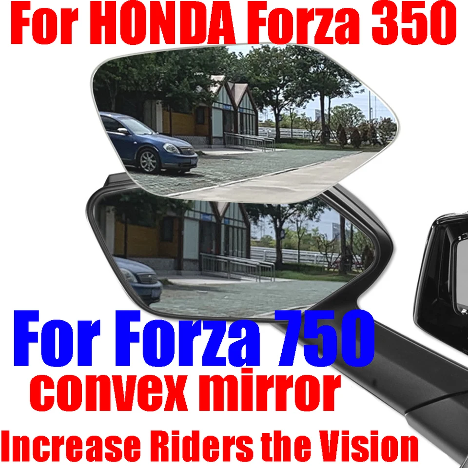 Lenti Specchietti Convesse Per Moto Honda Forza 350 / 750 / 300 NSS, Kit Di Ricambio Per Ampliare Campo Visivo E Ridurre Punti Ciechi
