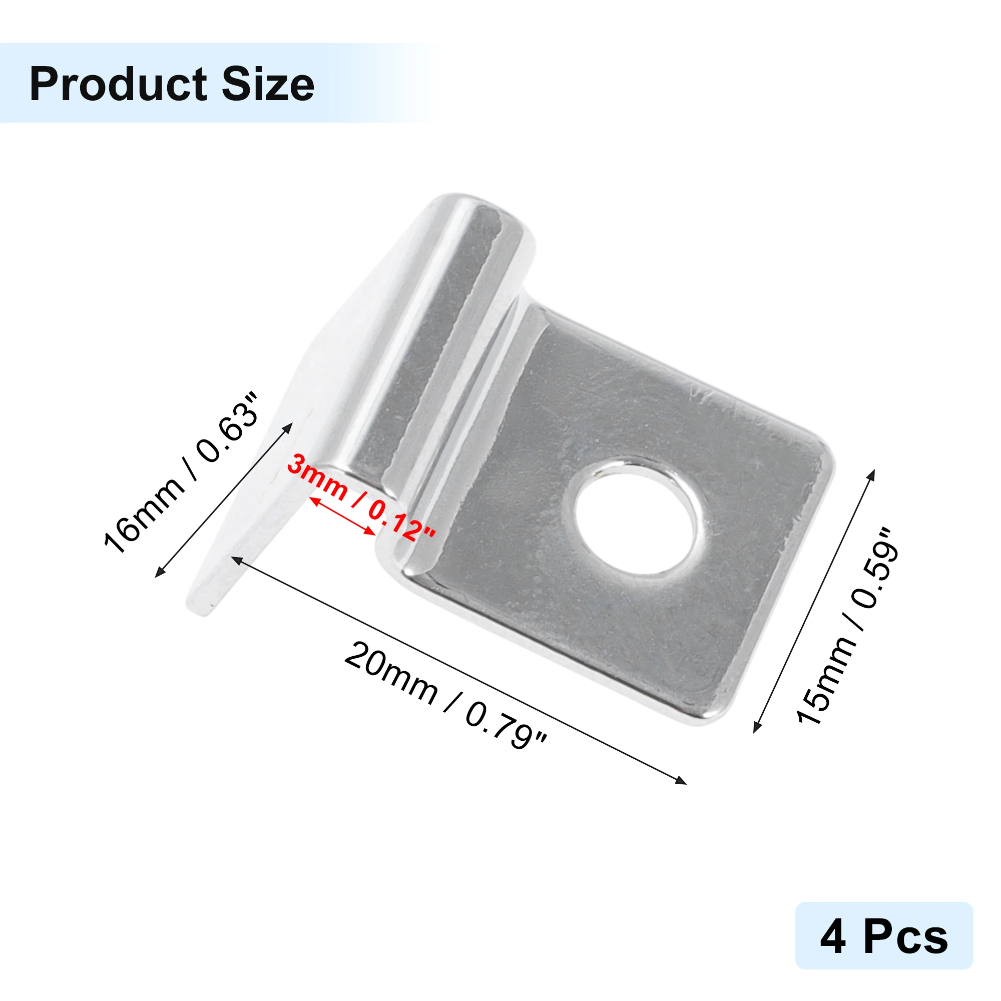 UXCELL Aquarium Lid Clips 3/4/5/6/8/10/12/15/19mm Stainless Steel Aquarium Tank Glass Cover Support Holders Accessories