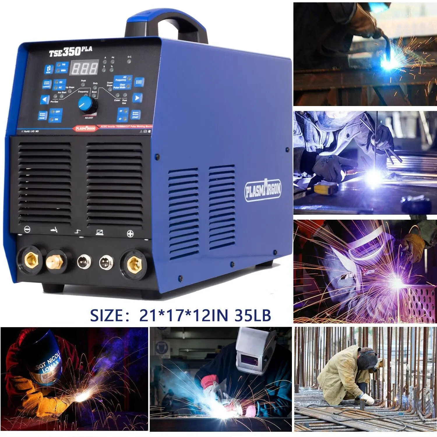 Plasmargon 220V TSE350PLA AC DC TIG Welder TIG Pulse Cold Welding TIG Aluminum with Aluminum Alloy Spot MMA Welding Equipment 4