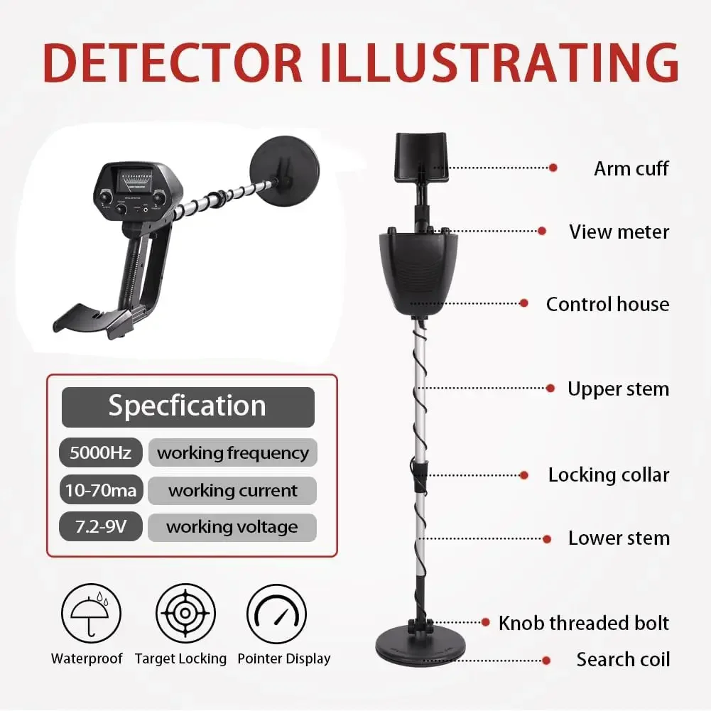 MD4030 High Accuracy Professional Under Ground Metal MD-4030 Gold Detectors Treasures Detect Hunters Circuit Metales 2
