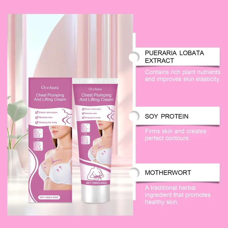 Chest Plumping And Lifting Cream Size Up Enhancer Improve Breast Flat Sagging Bust Lifting Firming Plumping Boobs Growth Cream breast firming cream