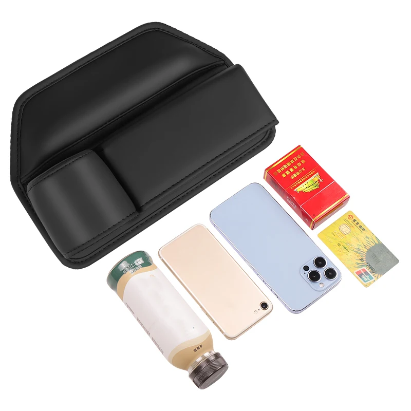 Organizzatore Per Fessura Sedile Auto In Pelle PU - Porta Oggetti Per Console Centrale Con Tasche E Foro Per Cavo - Foto 7