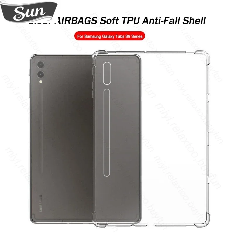 

Samsungs Glaxy TabS9 Case Clear Airbags Shockproof TPU Soft Cover For Samsung Galaxy Tab S9 Ultra S 9 Plus S9Plus S9+ 9S 5G/WiFi