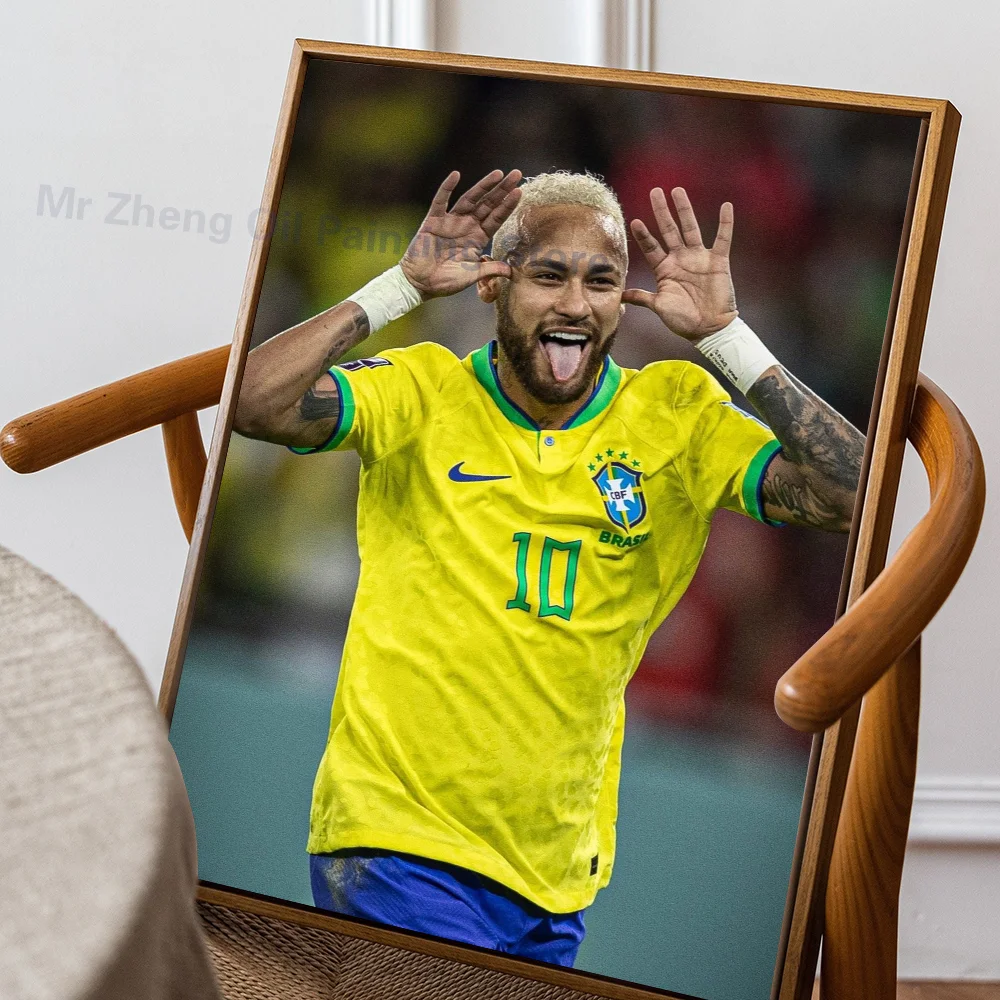 1 póster de N-Neymar, autoadhesivo, impermeable, de papel, para decoración de pared de cafetería, bar y habitación