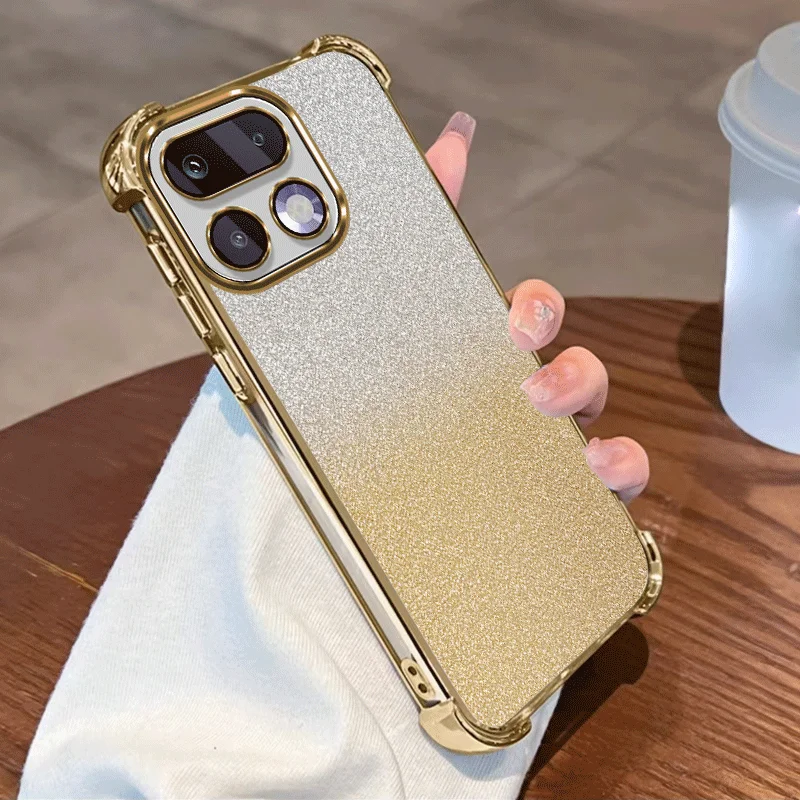 Glitter Plating Clear Protective TPU Shockproof Phone Case