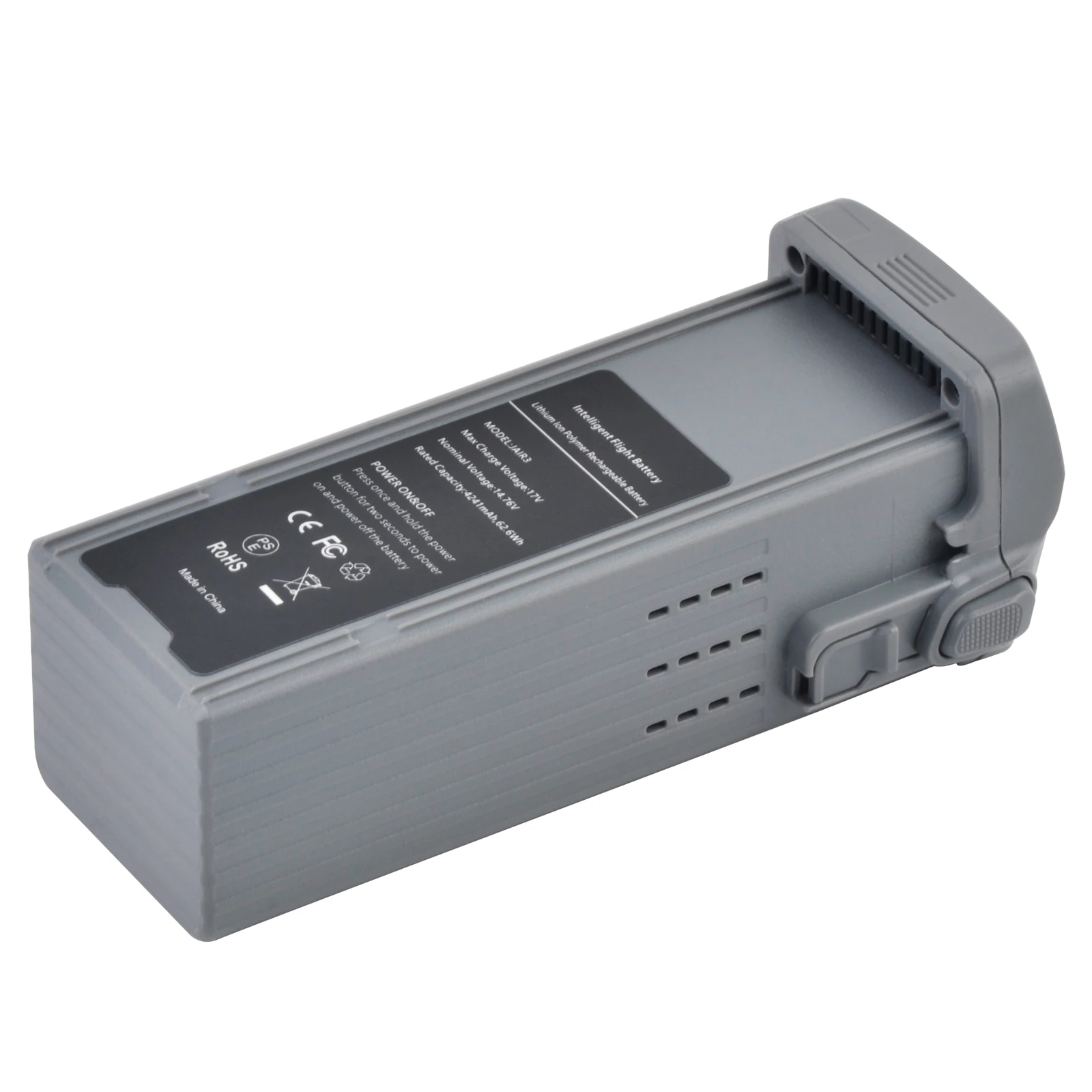 Batterie intelligente 4241mAh pour drone Air 3 à côté d'un drone Air 3, prête à être installée.
