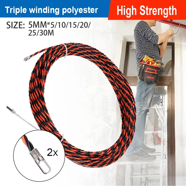 Electric Fish Tape Wire Puller  Wire Puller Lead Construction -  5/10/15/20/25/30m - Aliexpress