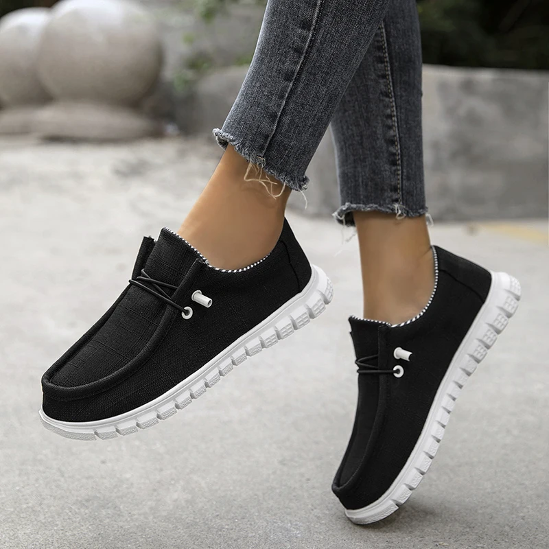 Women Shoes Summer Autumn Comfortable Casual Canvas Shoes Flat Loafers
