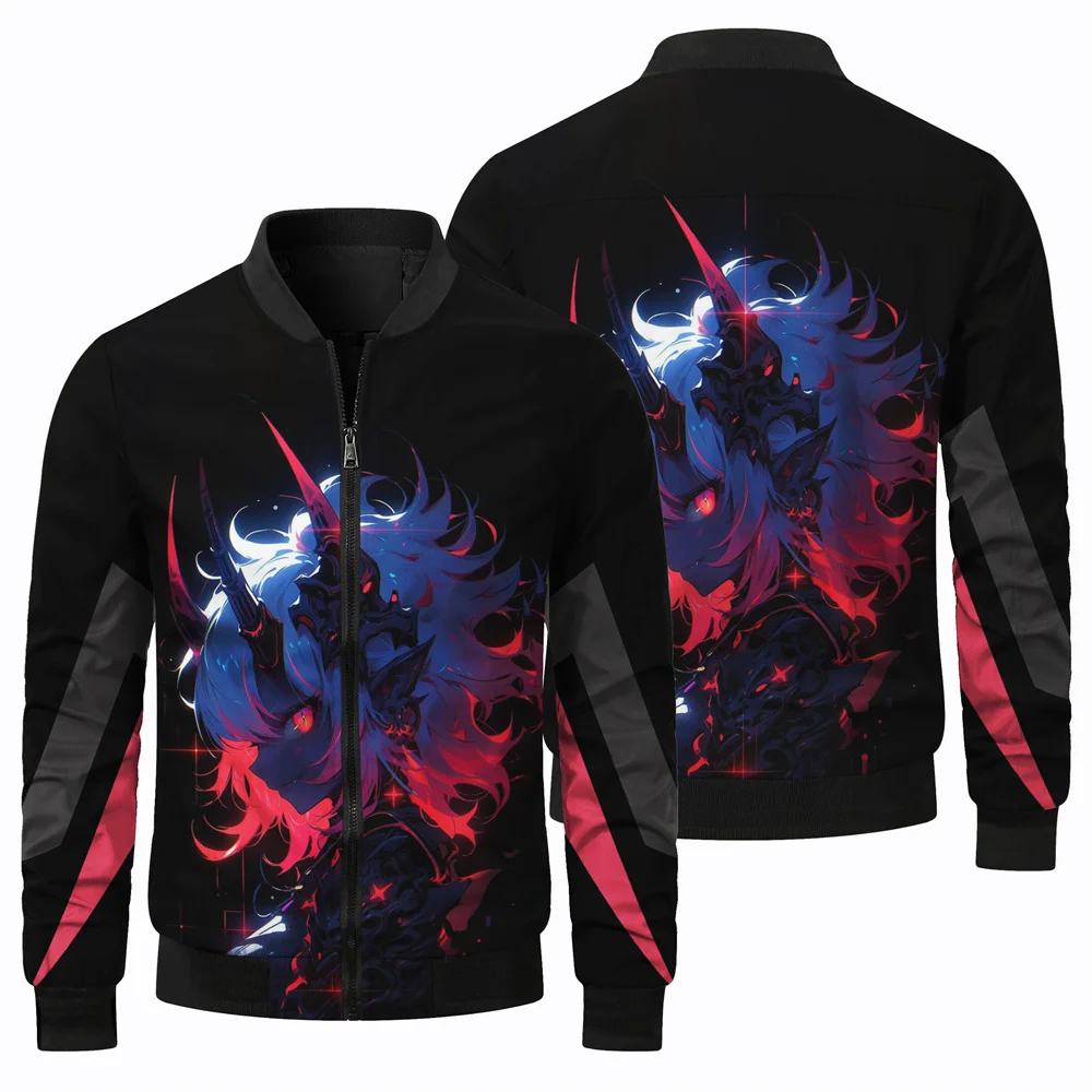 thumbnail image 5 of Chaqueta de vuelo de moda 2024 para hombre, nueva chaqueta de invierno con estampado de personajes de dibujos animados en 3D, abrigo cortavientos informal de moda para hombre, 5 of 5