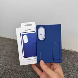Matte Silicone Kickstand Phone Case for Samsung Galaxy Z Fold8 Ultra (Blue)