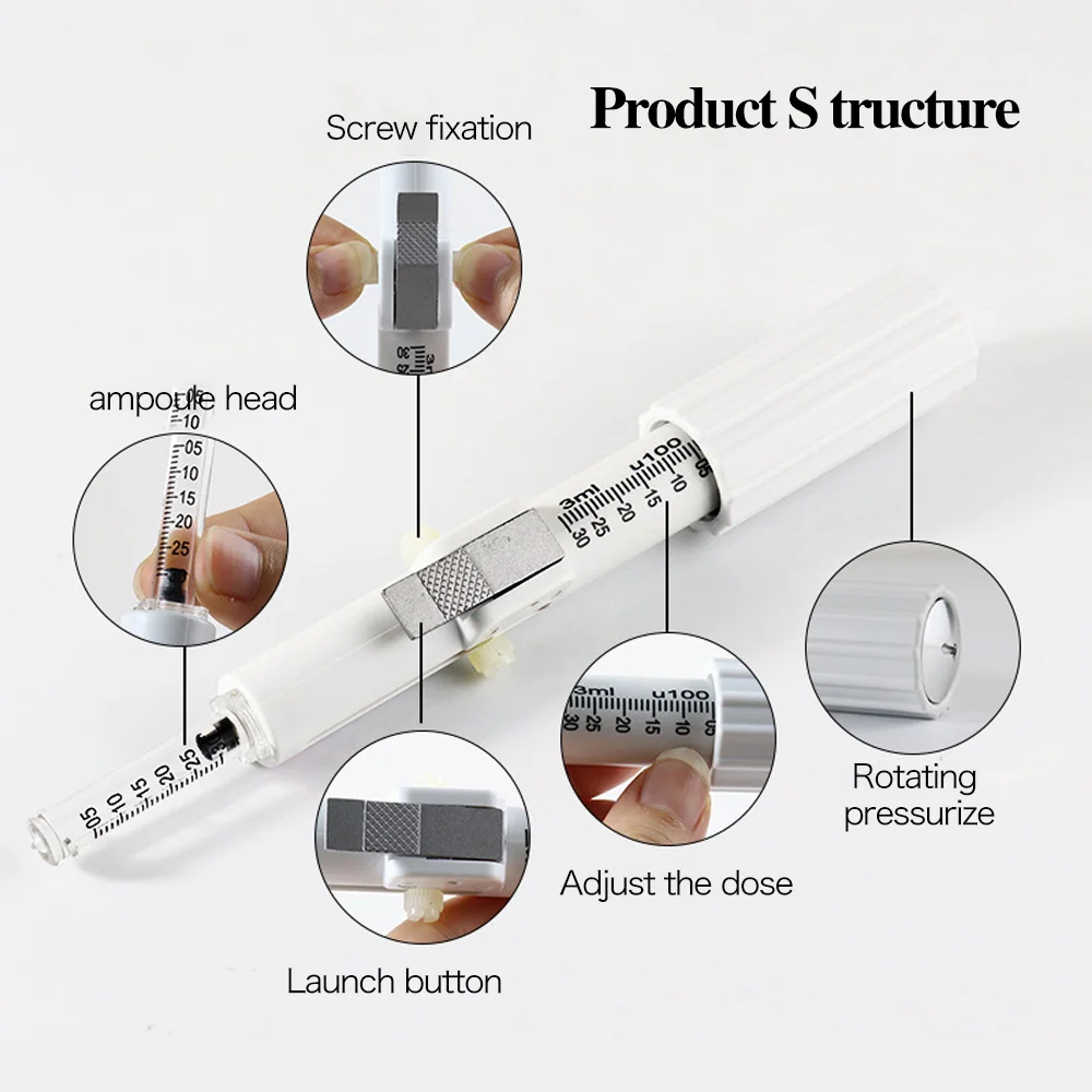 New Meetcare Hyaluron Pen for Anti Wrinkle Lip Lifting Hyaluronic Acid Pen Meso Gun Injector Lip Injection with High Pressure