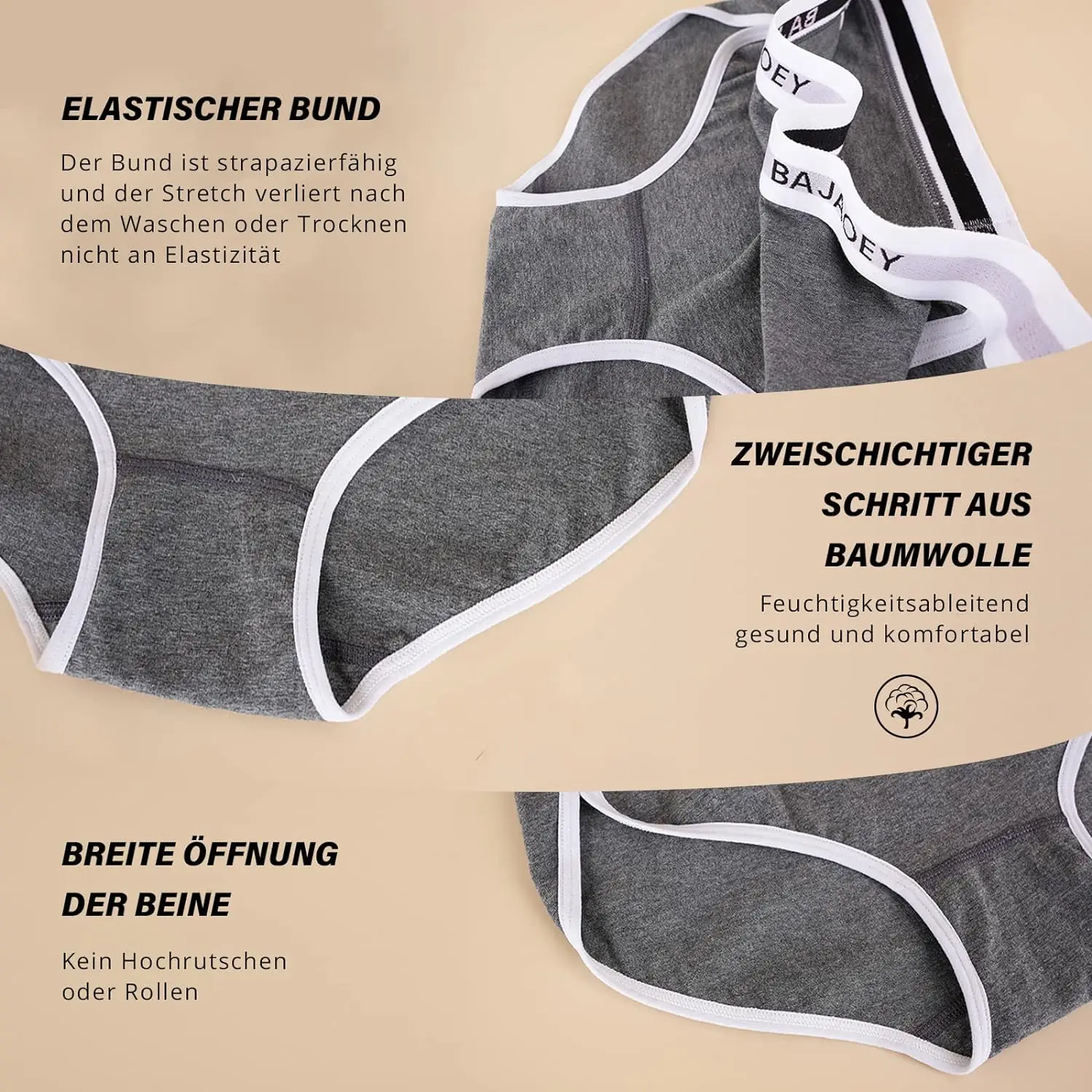 Briefs Underpants Women's Underwear Moisture Wicking Cotton Breathable Bikini Panties for Women Soft Comfortable Briefs N