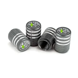 4PCS Metal Tire Valve Stem Caps - Premium Wheel Accessory Set (Dark Grey)