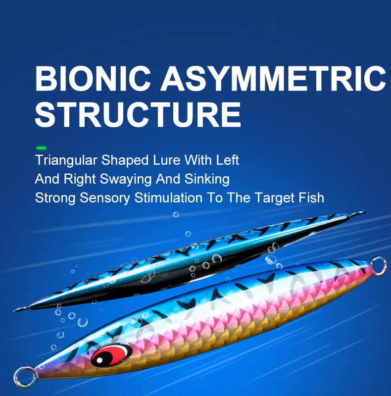 TEASER J116 250g 300g 400g 500g 600g Deepsea Big Game Trolling Vertical Jig Butterfly Offshore Metal Jigging Sinking Stick Lure – Detail 4