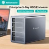 Yottamaster 5/4Bay USB-B RAID External Hard Drive Enclosure With Cooling Fan 150W Power 2.5"3.5" SATA HDD SSD Hard Drive Storage