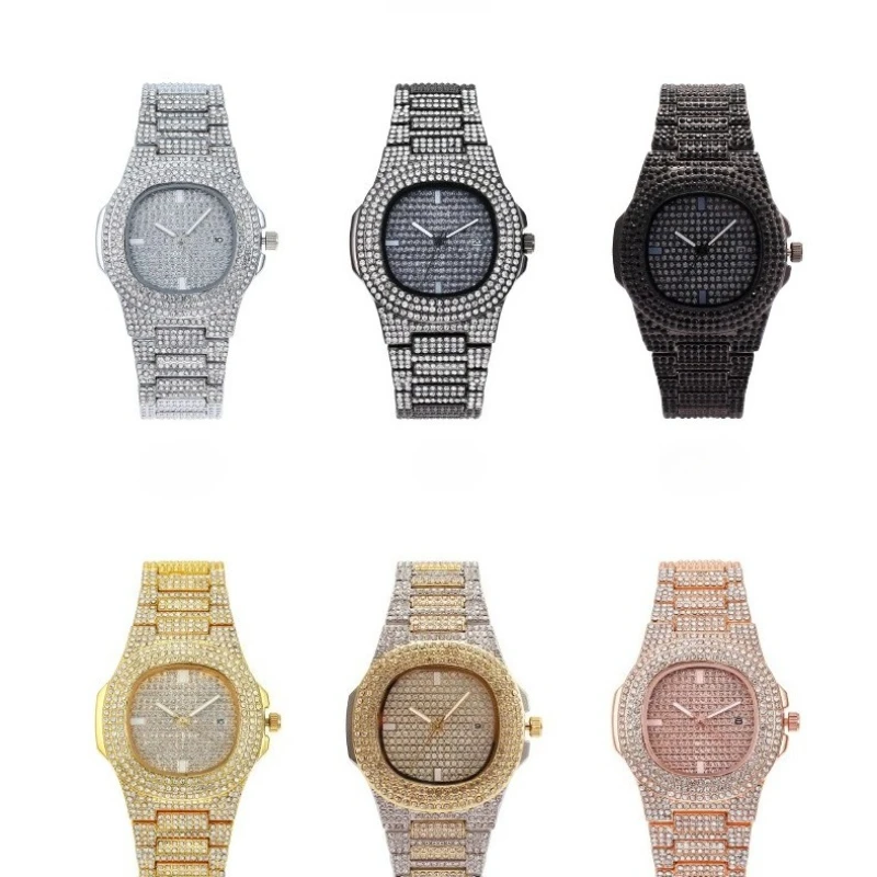 Men's Watch, Fashion Diamond Gypsy, Diamond Full Calendar Men's Quartz Watch