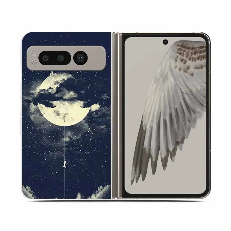 Clear Shockproof Hard Plastic Phone Case for Foldable Devices - 7.6 Protective Back Cover