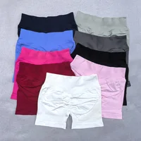 Sports Shorts Women Low Ribbed Waistband Yoga Shorts Seamless Workout Gym Scrunch Shorts Booty High Stretch Running Shorts - Image 6