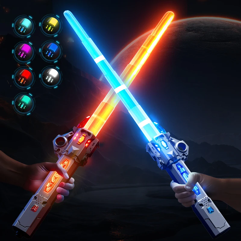 

7 Colors Change 80CM Lightsaber Kids Laser Sword luminous With Sound Contract Toy for Children Party Game Free Shipping