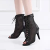 Woman High Tip Ballroom Dance Shoes Woman Ruber Insole Latino Salsa Dancing Shoes For Girls Soft Bottom Practice Latin Shoes 3