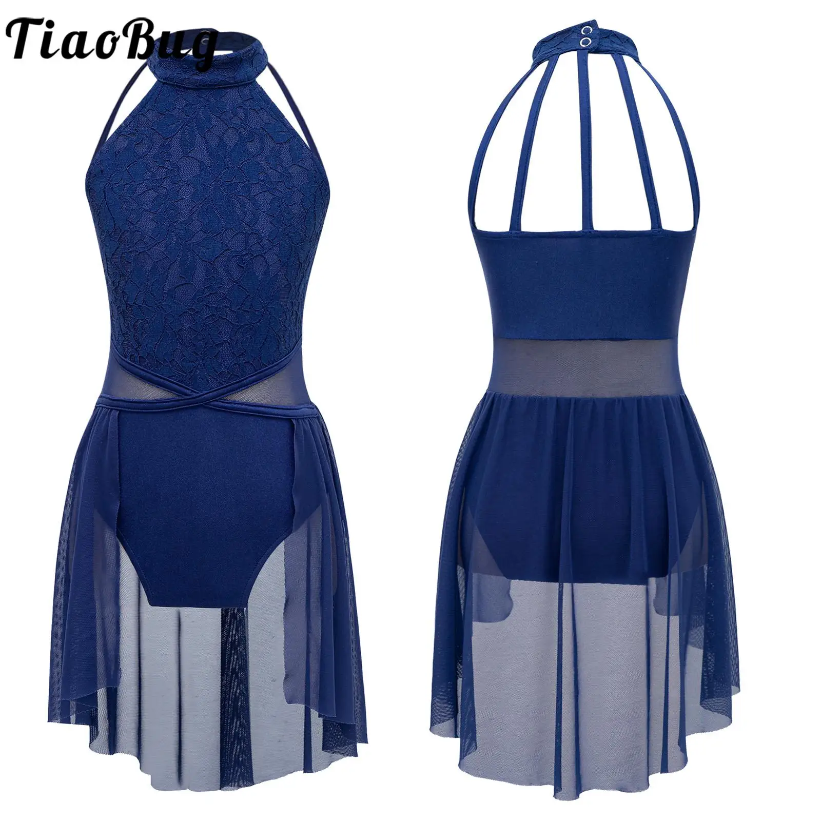 

Детское цветочное кружевное трико с вырезами на спине для девочек, балетное платье, танцевальная одежда, костюм балерины для выпускного вечера