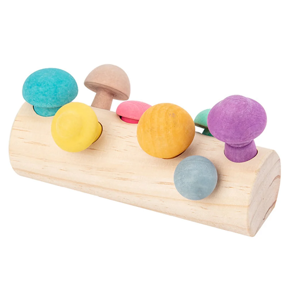 

Mushroom Early Childhood Educational Wooden Macaron Wooden Mushroom Matching Puzzle Game