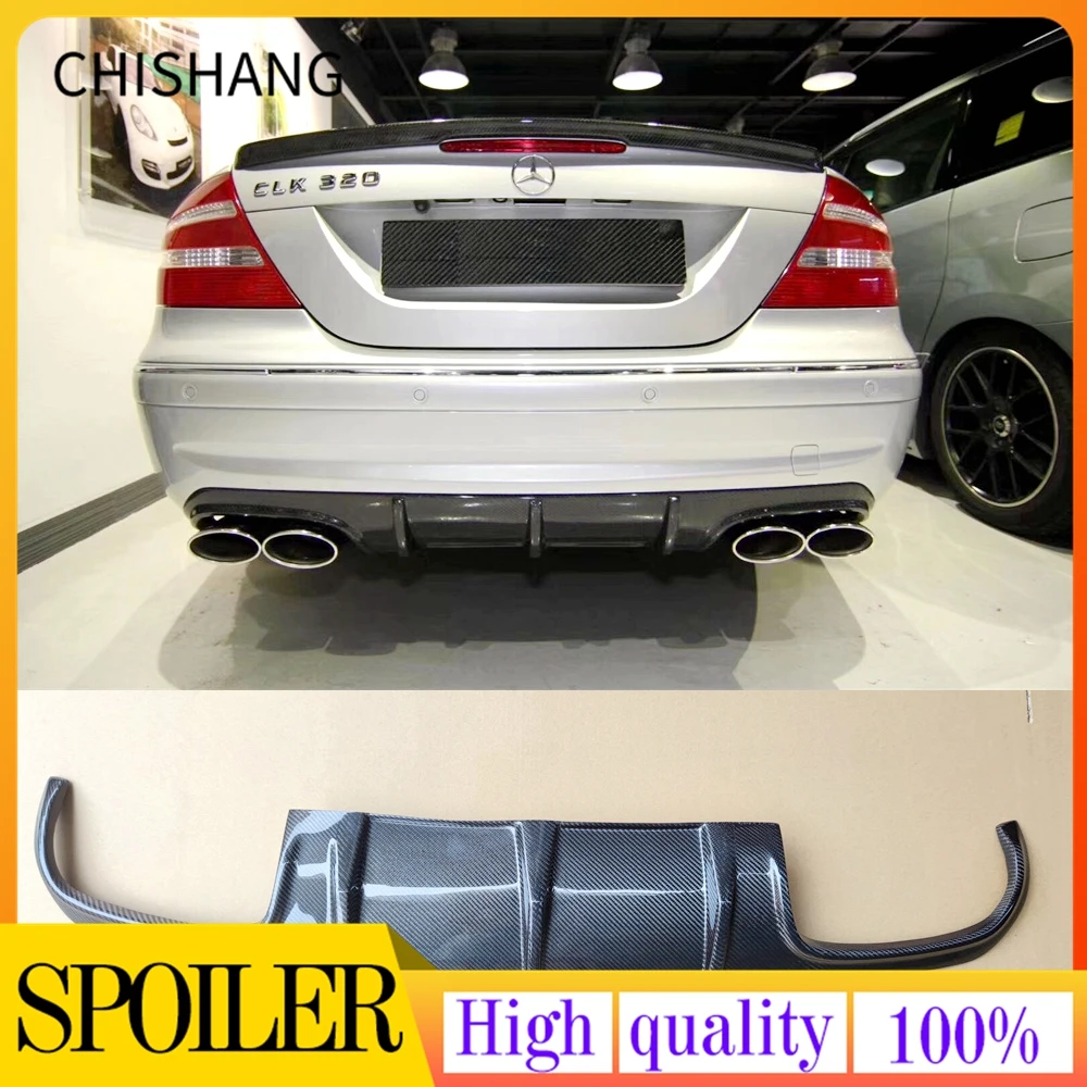 W209-Diffuser-Carbon-Fiber-Rear-Bumper-Exhaust-Diffuser-Lip-Spoiler-for ...