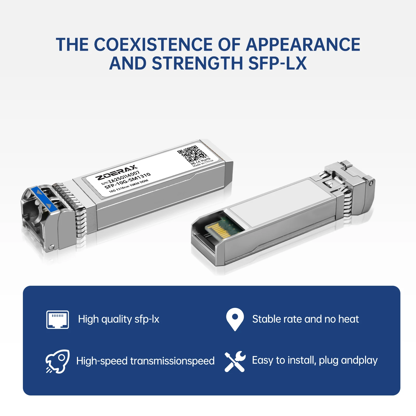 Natalink 10G SFP+ Single-Mode LC Duplex Transceiver Module 1310nm 10kmDDM Fiber Optic Module for Cisco TP-Link Ubiquit and Other