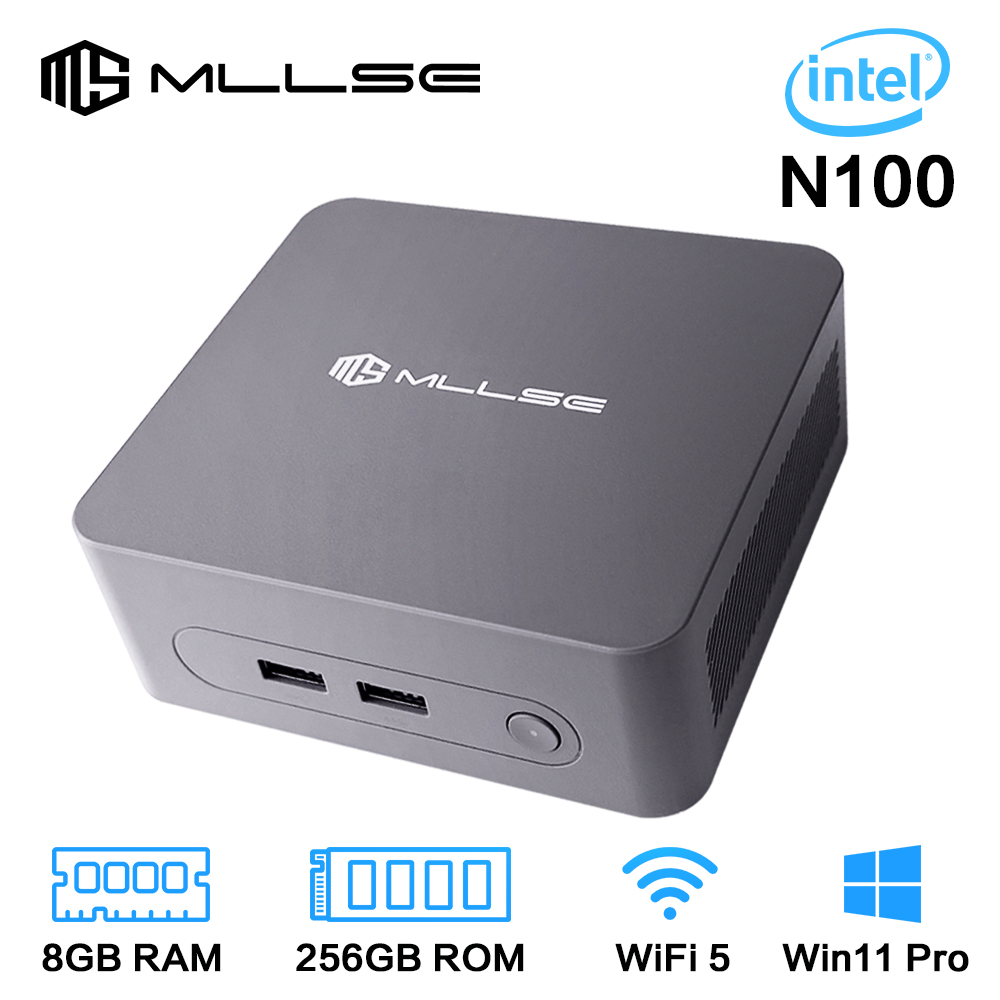 MLLSE G3 Mini PC Gemini-Lake N100 Windows 11 Pro Intel 12th DDR4 8GB RAM 256GB ROM WiFi 5 BT4.2 Desktop Computer Mini Pc Work