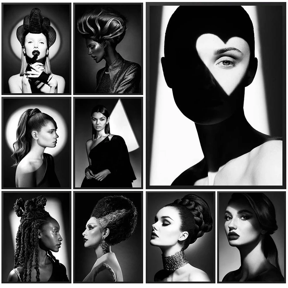 

Modern Woman Fashion Girl Posters Nordic Poster Wall Art Canvas Painting Home Decor Wall Pictures For Living Room Unframed