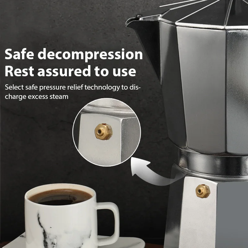 Professional Aluminum Moka Coffee Maker - غلاية قه...