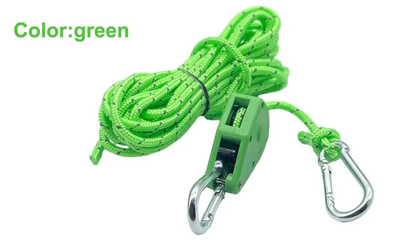 1pc 5m Reflektierende Camping Zelt Wind Seil Zurrgurt Spanner Befestigungs Pulley Ratsche Markise Seil Schnalle Seil Zelt zubehör – Detail 12