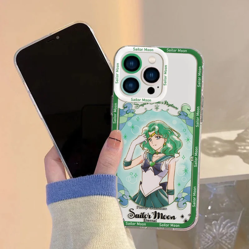 Cute Cartoon Sailors Moons Phone Case For iPhone 15 14 13 12 11