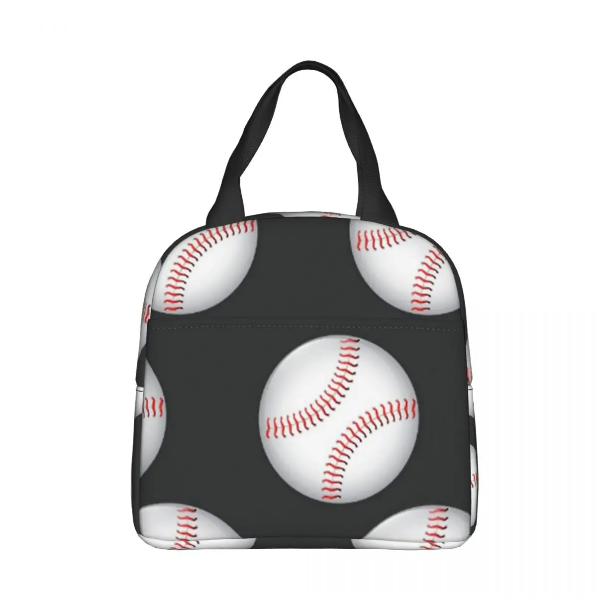 

Baseball Pattern Insulated Lunch Bags Cooler Bag Meal Container Sport Lover Leakproof Tote Lunch Box Bento Pouch Beach Picnic