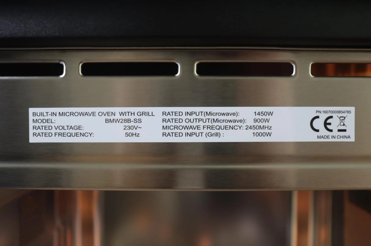 24 Inch 60cm Built-in Microwave with 0.99 cu.ft. 28L Capacity, Touch control, Black Microwave Oven