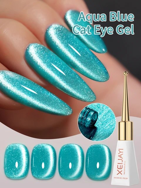 1Pc 10Ml Blue Cat Eye Gel Nail Polish Glitter Manicure UV LED Soak Off Nail Magnetic Gel Polish Nail Art DIY 1