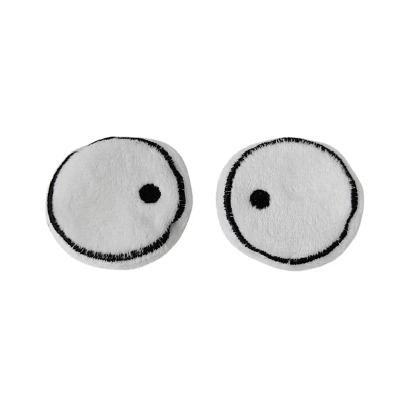 

MXMB 50pcs Flat Eyes Shape Padded Applique for DIY Cloth Sewing Supplies