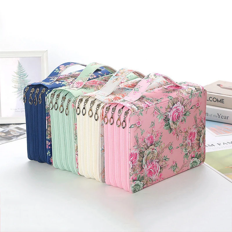 Colored Pencil Case- 200 Slots Pencil Holder Pen Bag Large Capacity Pencil  Organizer with Handle Strap Handy Colored Pencil Box - AliExpress